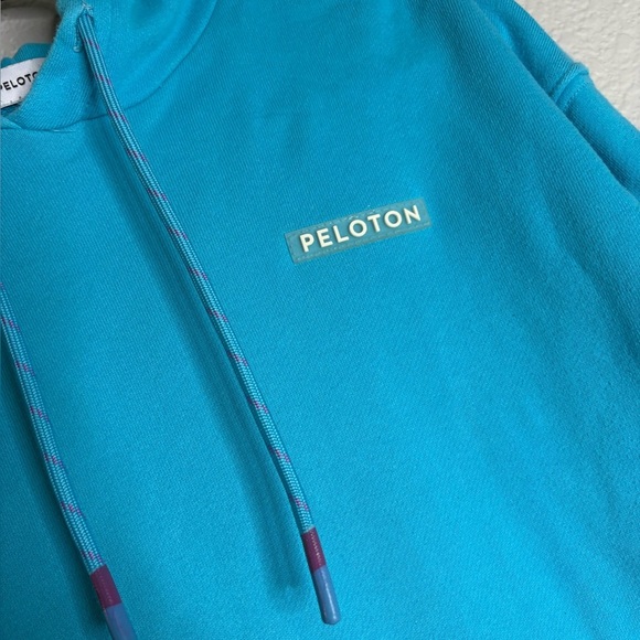Peloton Hoodie Women's Size M Blue Make Your Mark Pullover Sweatshirt - Picture 4 of 6